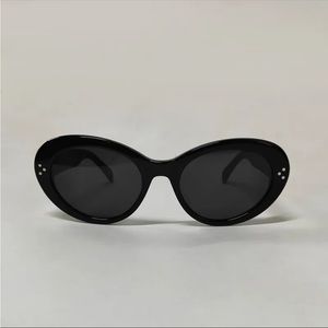 Celine Oval Cat Eye Sunglasses - Black